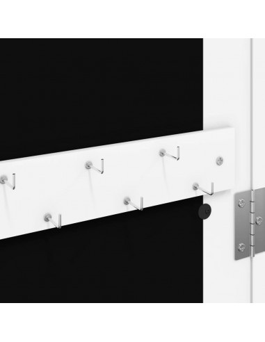 Armadietto Portagioie a Specchio Luci a LED Autoportante Bianco