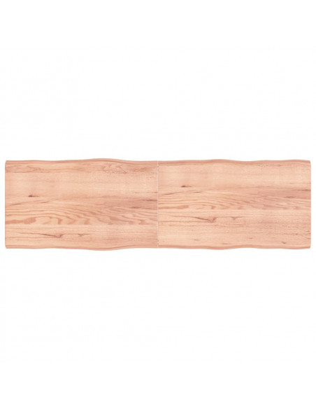 Piano Tavolo Marrone Chiaro 200x60x(2-6) cm Rovere Non Trattato
