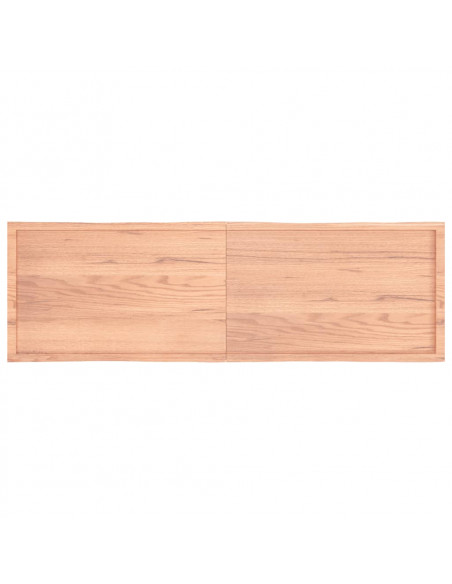 Piano Tavolo Marrone Chiaro 200x60x(2-6) cm Rovere Non Trattato