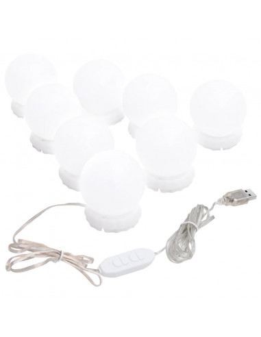 Specchio con Luci LED 60x30 cm Ovale in Vetro