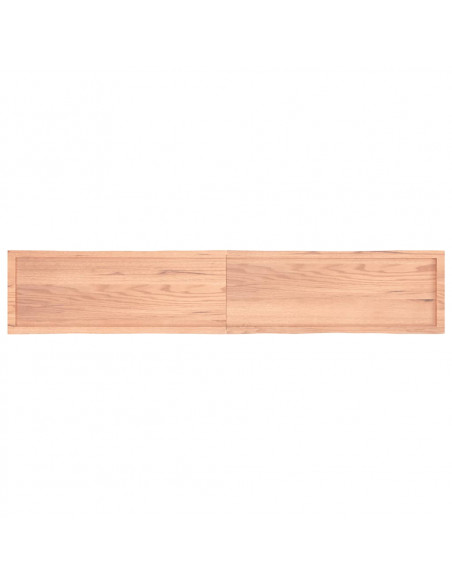 Piano Tavolo Marrone Chiaro 220x40x(2-6) cm Rovere Non Trattato