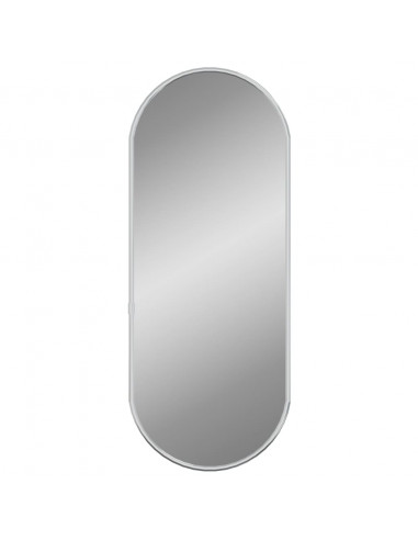 Specchio da Parete Argento 50x20 cm Ovale