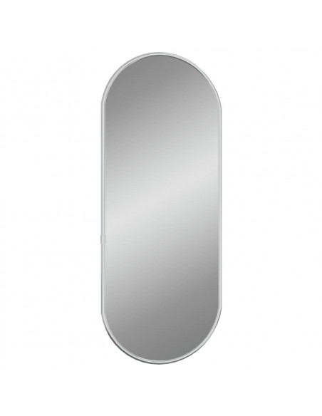 Specchio da Parete Argento 50x20 cm Ovale
