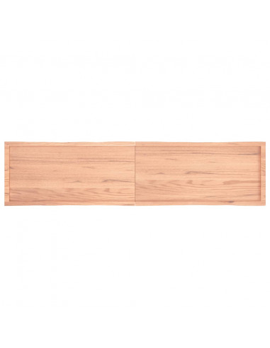 Piano Tavolo Marrone Chiaro 220x50x(2-6) cm Rovere Non Trattato