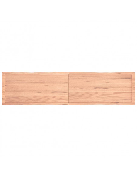 Piano Tavolo Marrone Chiaro 220x50x(2-6) cm Rovere Non Trattato