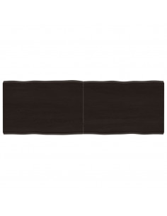 Piano Tavolo Marrone Scuro 120x40x(2-4)cm Rovere Non Trattato 2