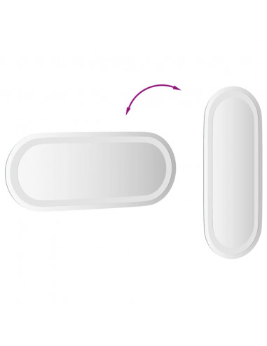 Specchio da Bagno LED 50x20 cm Ovale