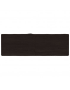 Piano Tavolo Marrone Scuro 120x40x(2-6)cm Rovere Non Trattato 2