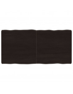 Piano Tavolo Marrone Scuro 120x60x(2-6)cm Rovere Non Trattato 2