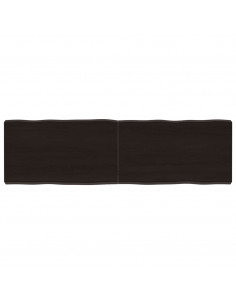 Piano Tavolo Marrone Scuro 140x40x(2-6)cm Rovere Non Trattato 2