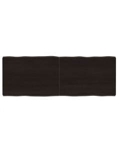 Piano Tavolo Marrone Scuro 140x50x(2-6)cm Rovere Non Trattato 2