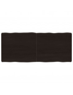 Piano Tavolo Marrone Scuro 140x60x(2-6)cm Rovere Non Trattato 2