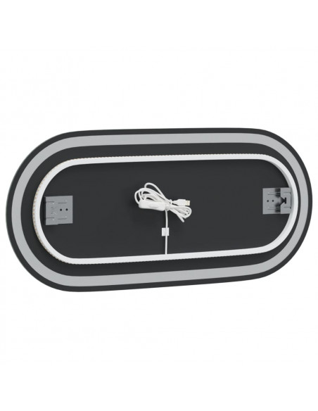 Specchio da Bagno LED 80x35 cm Ovale