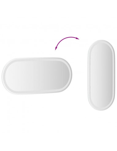 Specchio da Bagno LED 80x35 cm Ovale