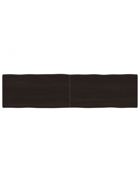Piano Tavolo Marrone Scuro 160x40x(2-4)cm Rovere Non Trattato