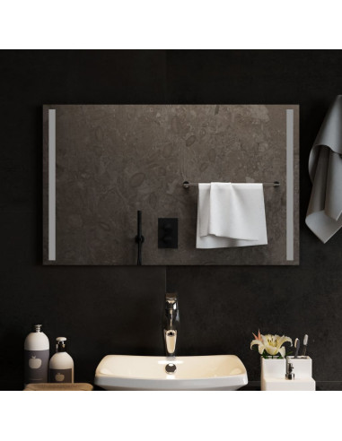 Specchio da Bagno con Luci LED 80x50 cm