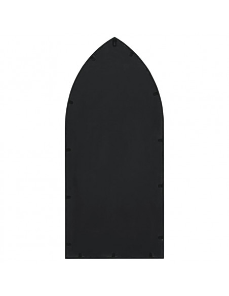 Specchio da Giardino Nero 100x45 cm in Ferro per Uso Esterno