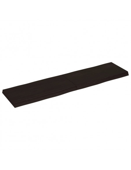 Piano Tavolo Marrone Scuro 160x40x(2-6)cm Rovere Non Trattato