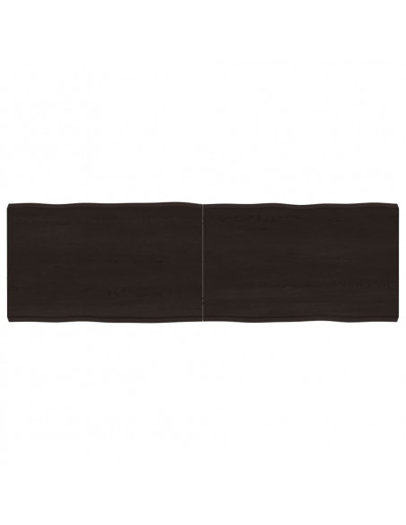 Piano Tavolo Marrone Scuro 160x50x(2-6)cm Rovere Non Trattato