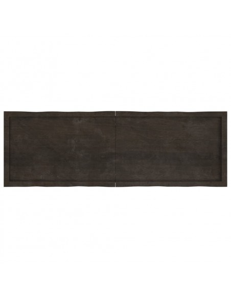 Piano Tavolo Marrone Scuro 160x50x(2-6)cm Rovere Non Trattato