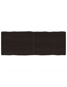Piano Tavolo Marrone Scuro 160x60x(2-6) cm Rovere Non Trattato 2