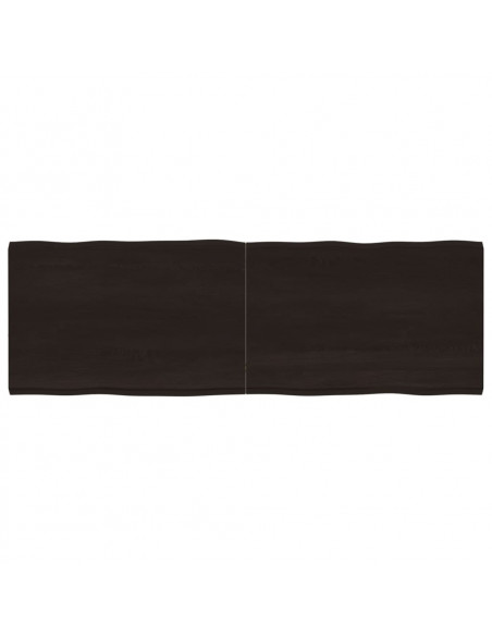Piano Tavolo Marrone Scuro 180x60x(2-4)cm Rovere Non Trattato