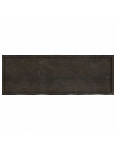 Piano Tavolo Marrone Scuro 180x60x(2-4)cm Rovere Non Trattato