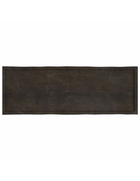 Piano Tavolo Marrone Scuro 180x60x(2-4)cm Rovere Non Trattato