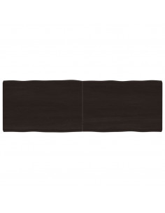 Piano Tavolo Marrone Scuro 180x60x(2-6)cm Rovere Non Trattato 2