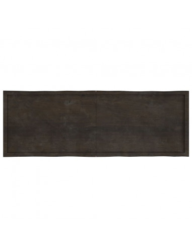 Piano Tavolo Marrone Scuro 180x60x(2-6)cm Rovere Non Trattato
