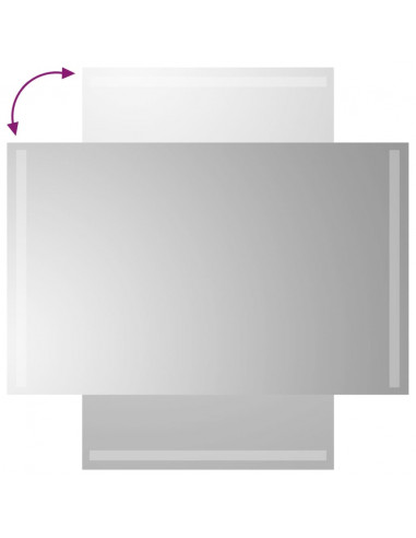 Specchio da Bagno con Luci LED 50x80 cm