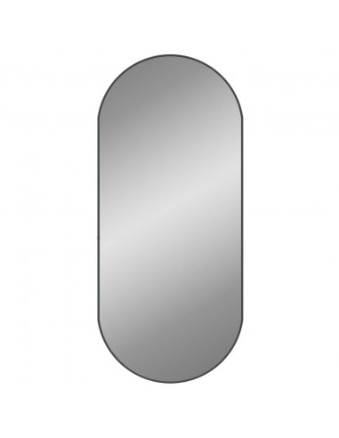 Specchio da Parete Nero 100x45 cm Ovale