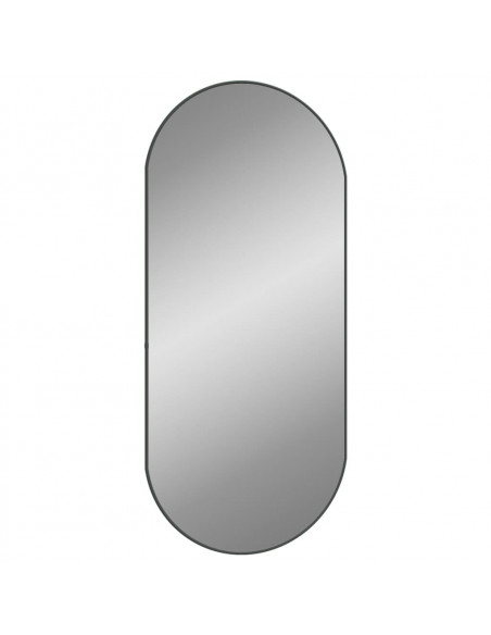 Specchio da Parete Nero 100x45 cm Ovale