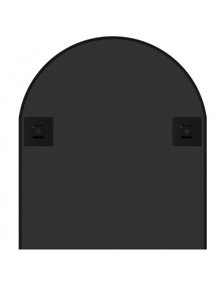 Specchio da Parete Nero 100x45 cm Ovale