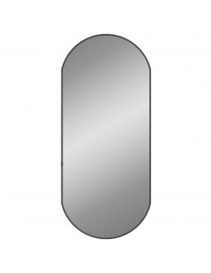 Specchio da Parete Nero 80x35 cm Ovale 2