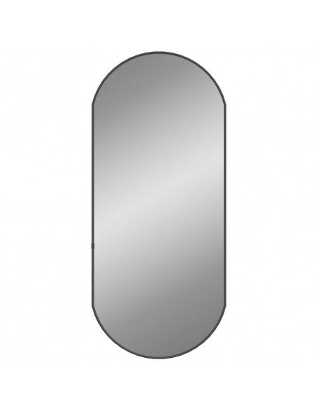 Specchio da Parete Nero 80x35 cm Ovale