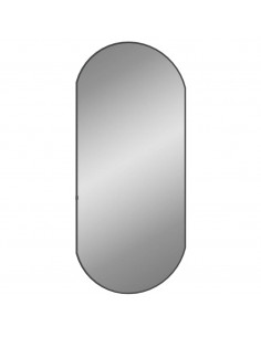 Specchio da Parete Nero 90x40 cm Ovale 2
