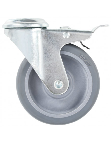 Ruote Girevoli con Foro per Bulloni 4 pz 100 mm