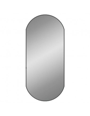 Specchio da Parete Nero 90x40 cm Ovale