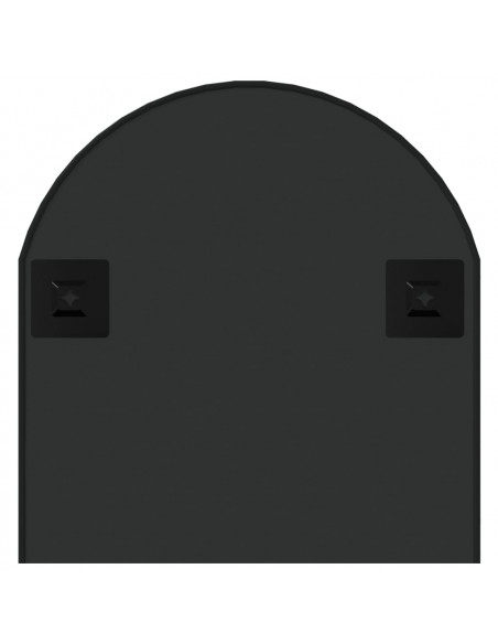 Specchio da Parete Nero 90x40 cm Ovale
