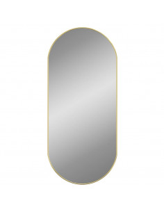 Specchio da Parete Dorato 100x45 cm Ovale 2