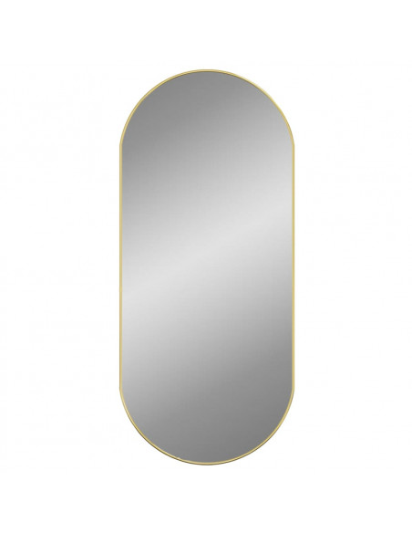 Specchio da Parete Dorato 100x45 cm Ovale