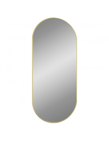 Specchio da Parete Dorato 100x45 cm Ovale