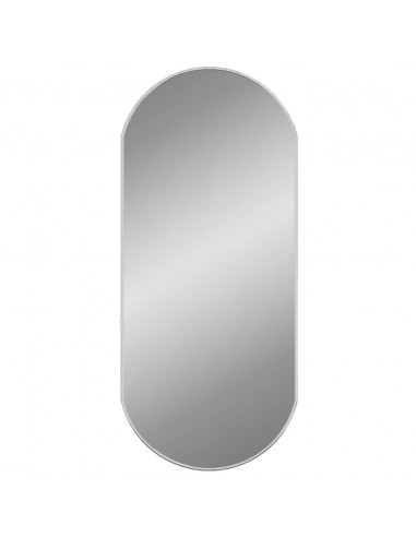 Specchio da Parete Argento 80x35 cm Ovale