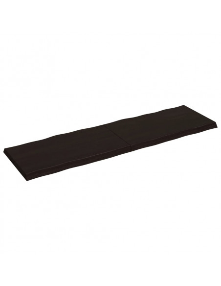 Piano Tavolo Marrone Scuro 200x60x(2-6)cm Rovere Non Trattato