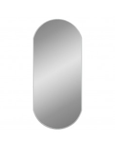 Specchio da Parete Argento 90x40 cm Ovale 2