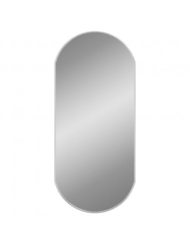 Specchio da Parete Argento 90x40 cm Ovale