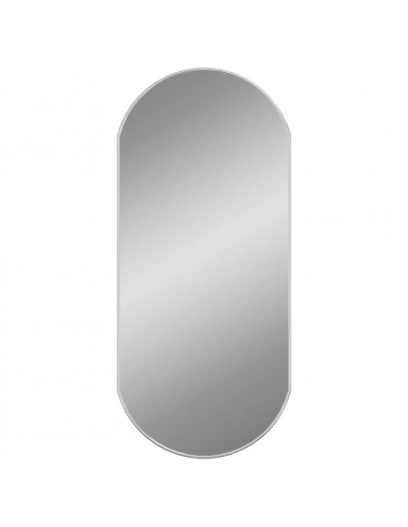 Specchio da Parete Argento 90x40 cm Ovale