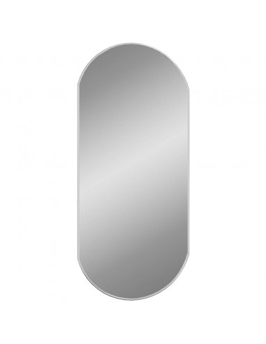 Specchio da Parete Argento 90x40 cm Ovale