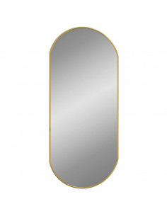 Specchio da Parete Dorato 80x35 cm Ovale 2